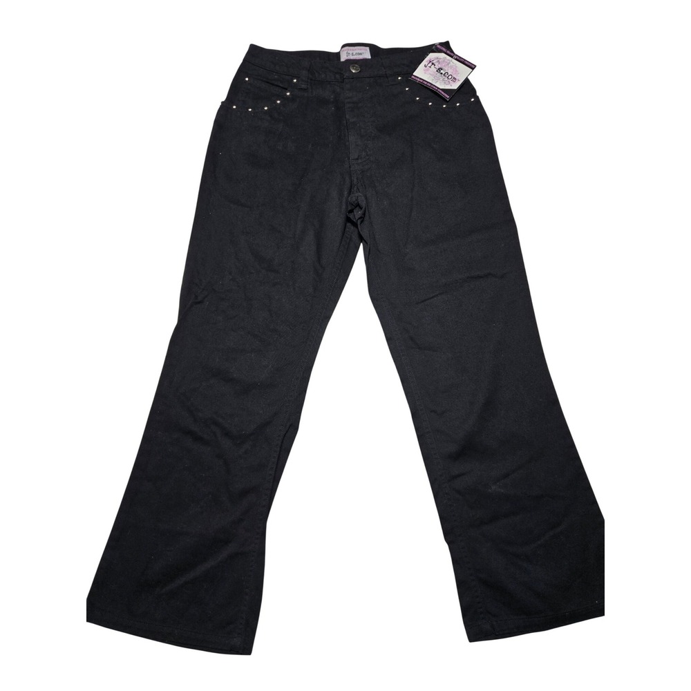 Y2K Black Studded Bootcut Jeans‎ Juniors 13/14
